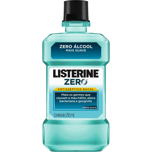 Enxaguante Bucal Antisséptico Zero Álcool Menta Suave Listerine Cool Mint Frasco 250ml