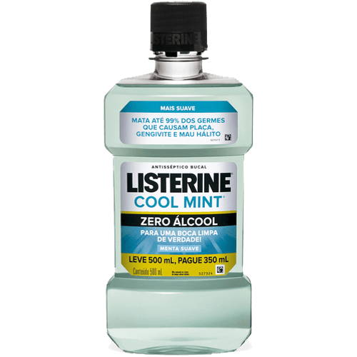 Antisséptico Bucal Listerine Zero Menta Suave 500 ml