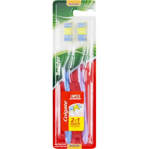 Escova Dental Macia Twister Colgate 2 Unidades Love Edition