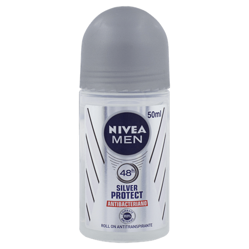 Antitranspirante Roll-On Antibacteriano 48h Nivea Men Silver Protect 50ml