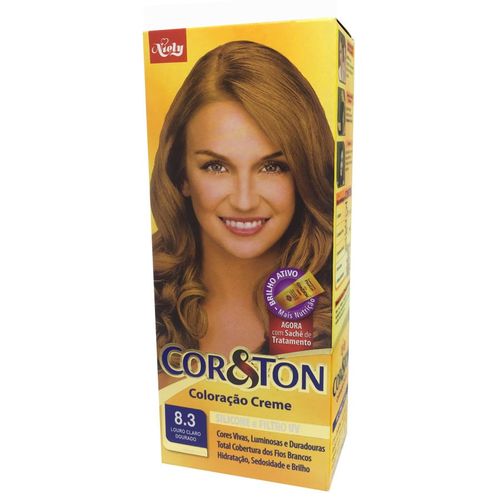 Coloração Niely Cor&Ton Louro Claro Dourado 8.3