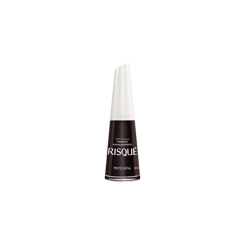 Esmalte Risqué Preto Sépia Cremoso 8ml