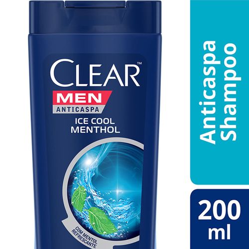 Shampoo Anticaspa Ice Cool Menthol Clear Men Frasco 200ml