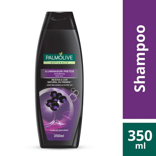 Shampoo Melanina & Filtro UV com Kera Ceramide Serum Palmolive Naturals Pretos Vibrantes Frasco 350ml