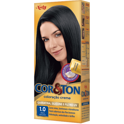 Coloração Niely Cor&Ton Preto Azulado 1.0