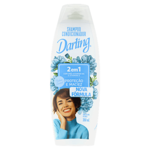 Shampoo Condicionador com Pró-Vitamina B5 e Vitamina E 2 em 1 Darling Frasco 350ml