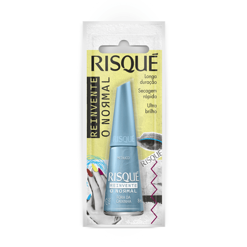 Esmalte Metálico Fora da Caixinha Risqué Reinvente o Normal Blister 8ml