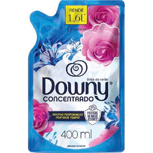 Amaciante de Roupa Concentrado Brisa de Verão Downy Sachê 400ml