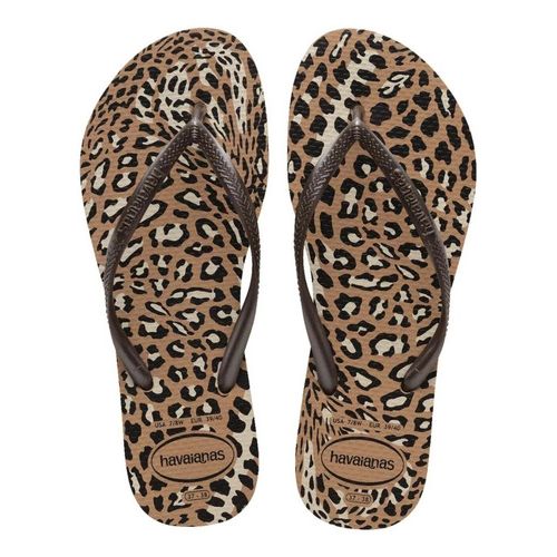 Chinelo Rose Gold/Café Slim Animals Havaianas n° 41/42