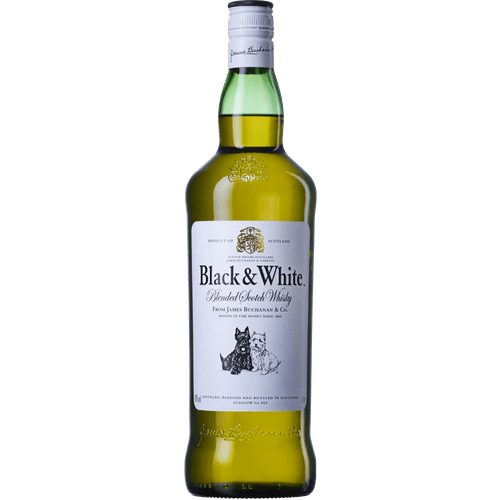 Whisky Escocês Blended Black & White Garrafa 1l