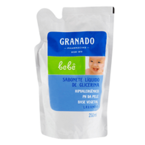 Sabonete Líquido de Glicerina Lavanda Granado Bebê Sachê 250ml Refil