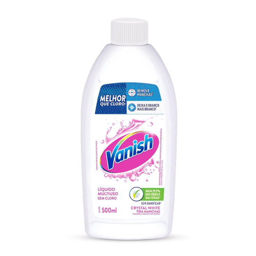 Tira Manchas Vanish Líquido Crystal White para roupas brancas 500ml