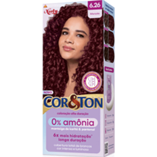 Kit Coloração Creme 6.26 Marsala Manteiga de Karité & Pantenol Niely Cor&Ton