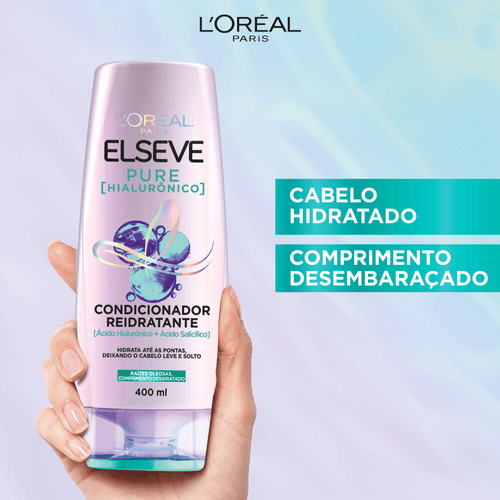 Condicionador L'Oréal Paris Elseve Pure Hialurônico, 400ml