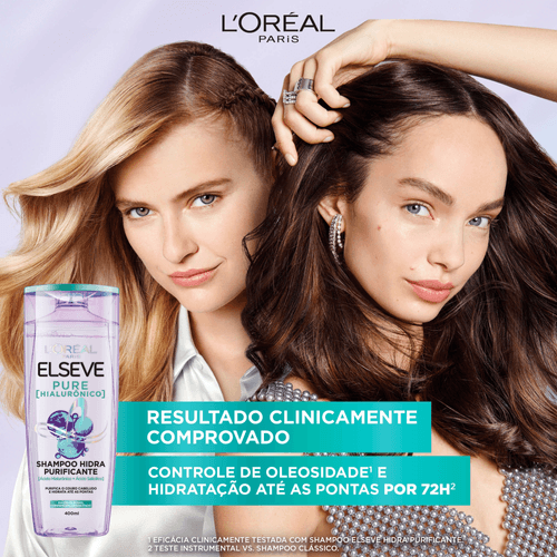 Shampoo L'Oréal Paris Elseve Pure Hialurônico, 400ml