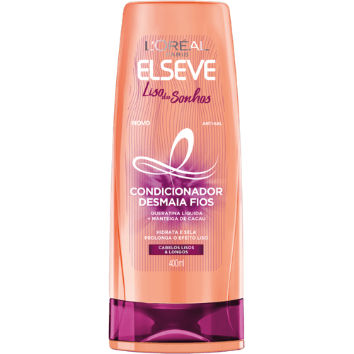 Condicionador L'Oréal Paris Elseve Liso Dos Sonhos, 400Ml