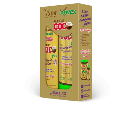 KIT NOVEX SH+CO 300ML-FR OLEO COCO