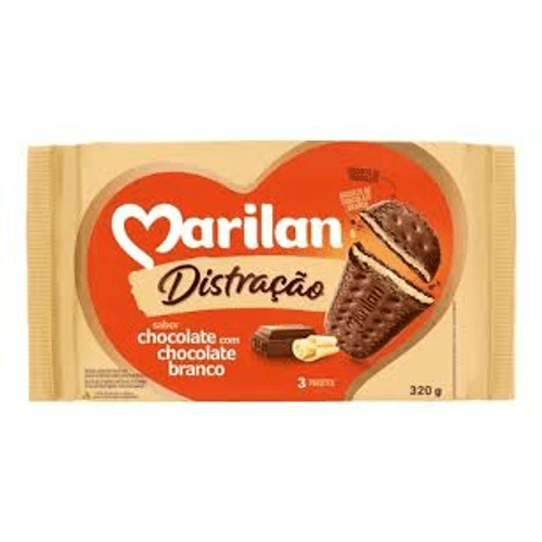 BISC DOCE MARILAN DISTRACAO 320G-PC CHOCOLATE BRANCO