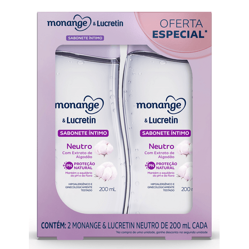 KIT SAB INT MONANGE&LUCR  2X200ML NEUTRO