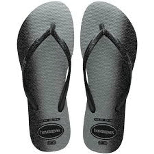 SAND HAVAIANAS SLIM GLOSS 1PR - PRETO/PRETO 35/36