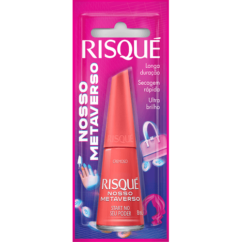 Esmalte Cremoso Start no Seu Poder Risqué Nosso Metaverso Blister 8ml