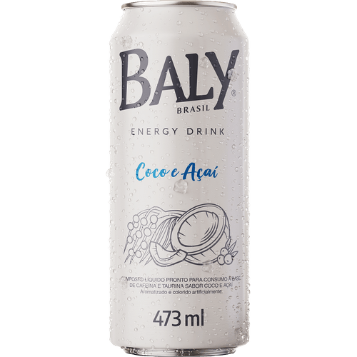 Composto Líquido Energético à Base de Cafeína e Taurina Coco e Açaí Baly Lata 473ml