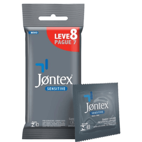 Preservativo Jontex Sensitive Leve 8 Pague 7 Unidades