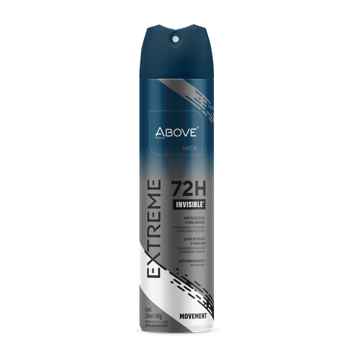 Antitranspirante Aerossol Invisible Movement 72h Above Men Extreme 150ml Spray