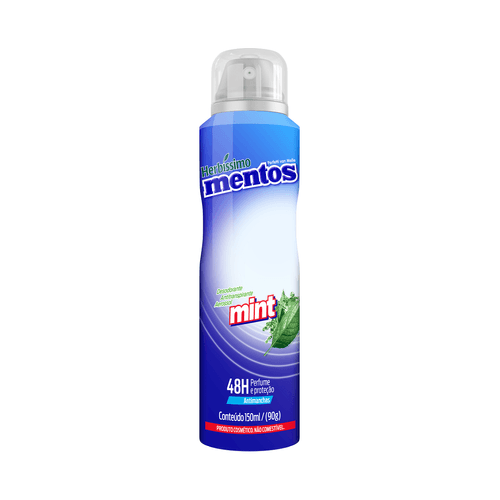 Desodorante Antitranspirante Aerossol Mentos Mint 48h Herbíssimo 150ml Spray