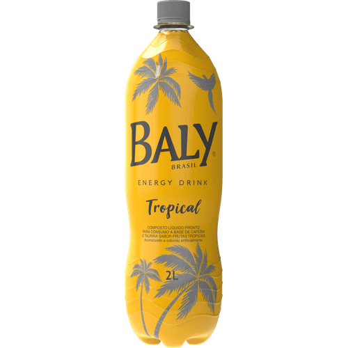 Composto Líquido Energético à Base de Cafeína e Taurina Tropical Frutas Tropicais Baly Garrafa 2l