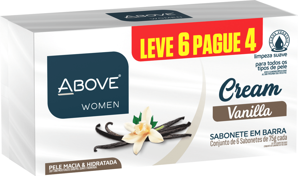 PACK SAB BARRA ABOVE LV6PG4 75G CREAM VANILLA