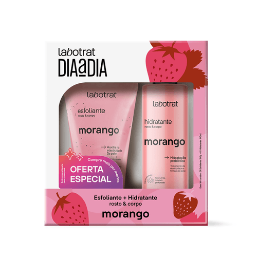 Kit Labotrat Esfoliante 150ml + Hidratante 190ml Morango