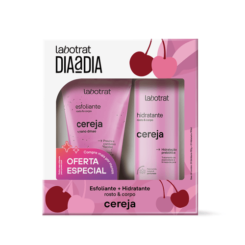 Kit Labotrat Esfoliante 150ml + Hidratante 190ml Cereja