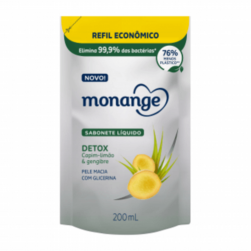 Refil Sabonete Líquido Monange Detox 200ml