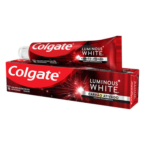 Creme Dental Carvão Ativado Colgate Luminous White Caixa 60g