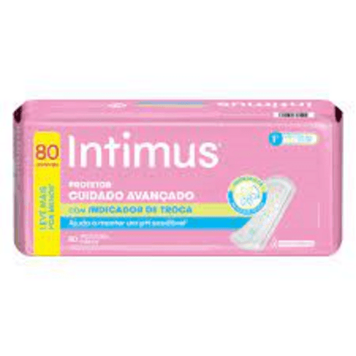 Protetor Diário sem Abas com Indicador de Troca Suave Intimus Pacote 80 Unidades Leve Mais Pague Menos