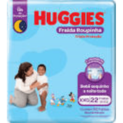 Fralda Descartável Infantil Roupinha Disney Baby Huggies Tripla Proteção XXG Até 25kg Pacote 22 Unidades