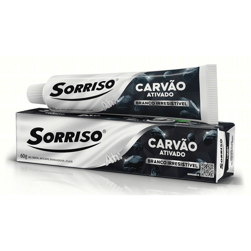 Gel Dental Carvão Ativado Sorriso Caixa 60g