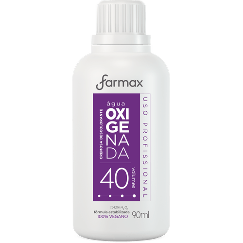 Água Oxigenada Farmax Cremosa Descolorante 40 Volumes 90 ml