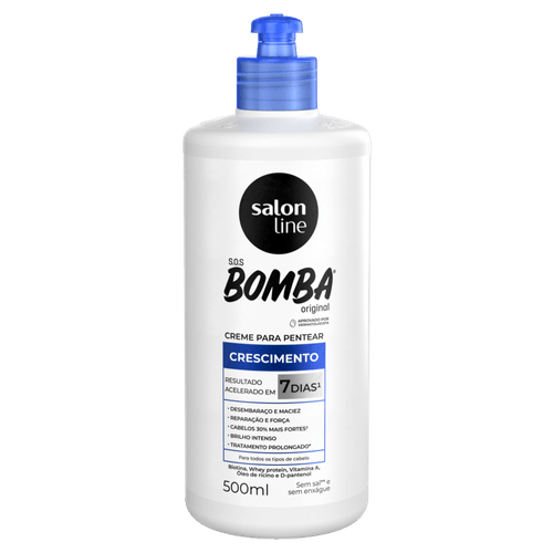 Creme para Pentear Salon Line S.O.S Bomba Original Crescimento Frasco 500ml