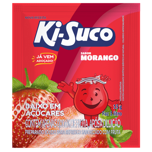 Refresco em Pó Ki-Suco Sabor Morango 15g