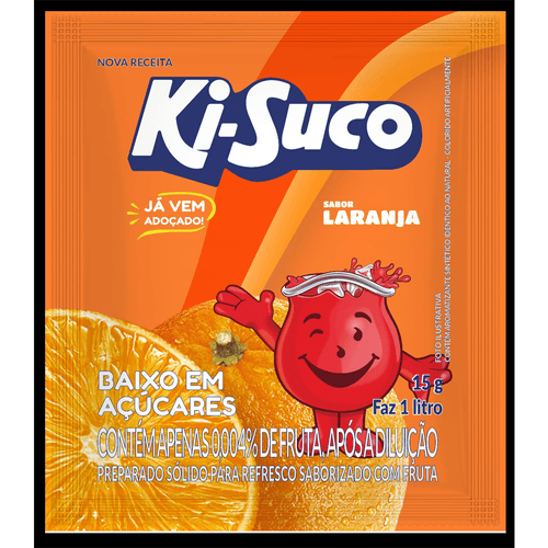 Refresco em Pó Ki-Suco Sabor Laranja 15g