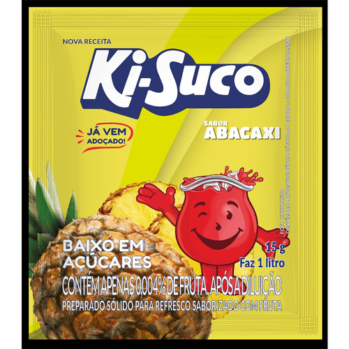 Refresco em Pó Ki-Suco Sabor Abacaxi 15g