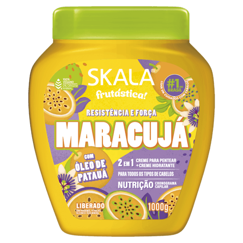 Creme 2 em 1 Maracujá Skala Frutástica! Pote 1000g