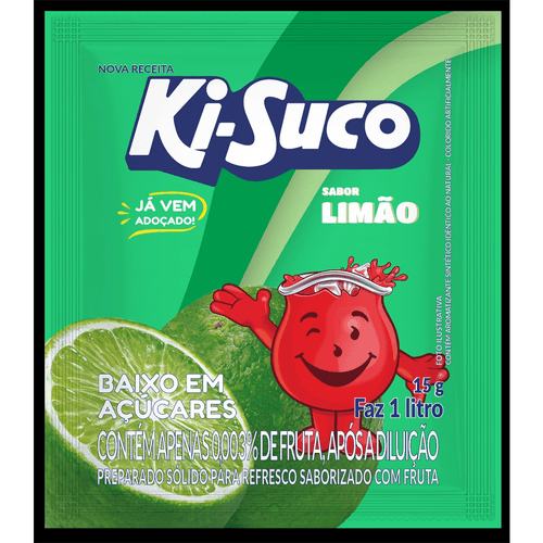 Refresco em Pó Ki-Suco Sabor Limão 15g
