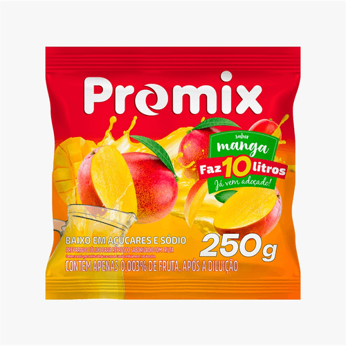 Refresco em Pó Promix  10L  Sabor Manga 250g