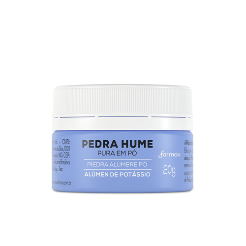Pedra Hume Pura em Pó Farmax Pote 20g