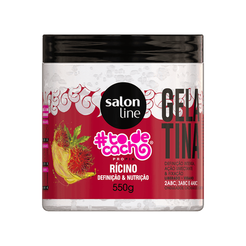 Gelatina Salon Line To De Cachos Óleo De Rícino 550g
