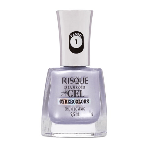 ESMALTE RISQUE DIAMOND GEL CYBERCOLORS NU 1UN BRILHO DE VENUS