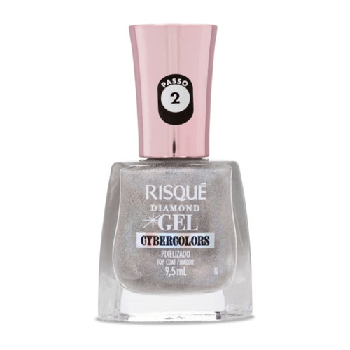 ESMALTE RISQUE DIAMOND GEL CYBERCOLORS NU 1UN PIXELIZADO